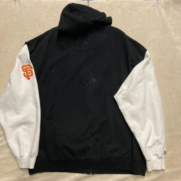 San Francisco Giants Hoodie Men's XXL Black MLB Baseball Stitches Full Zip Heavy - Picture 7 of 9